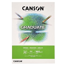 Альбом для масла и акрила Canson Graduate, мелкое зерно, склеенный, 160 гр/м2, 30 листов