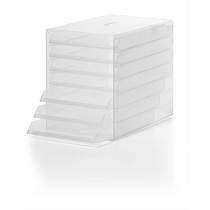 Бокс для документов Durable IdealBox, 7 лотков С4, 365 x 250 x 322 мм, прозрачный пластик