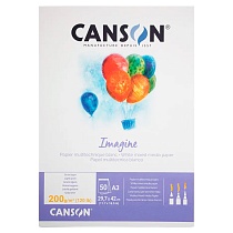 Альбом для графики Canson Imagine, мелкое зерно, склеенный, 200 гр/м2, 50 листов