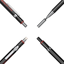 Карандаш механический Rotring 300, черный корпус