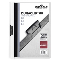 Папка с клипом Durable Duraclip, до 60 листов, А4, ПВХ