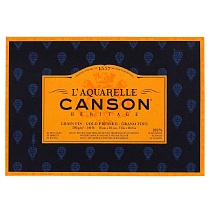 Блок бумаги для акварели Canson Heritagе, среднее зерно, склеенный, 300 гр/м2, 18 x 26 см, 20 листов