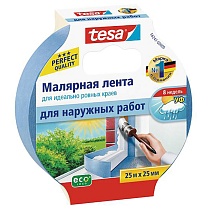 Лента малярная для четких краев и наружных работ tesa, 25 м x 25 мм