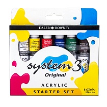 Набор красок акриловых Daler Rowney System 3 Starter Set, 22 мл, 6 цветов