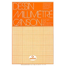 Бумага миллиметровая Canson, 90 гр/м2, А3, 50 листов, оранжевый