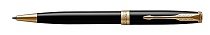 Ручка шариковая Parker Sonnet Lacquer Black GT, толщина линии М, позолота 23К (S0808730)