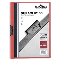 Папка с клипом Durable Duraclip, до 60 листов, А4, ПВХ