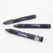 Мелок графитовый шестигранный Lyra Graphite Crayons, водостойкий, 12 мм