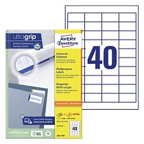 Этикетки самоклеящиеся Avery Zweckform, белые, 48.5 x 25.4 мм, 40 штук на листе, 100 листов