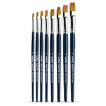 Дисплей с кистями синтетическими Giotto Brush 600, плоская, №2,4,6,8,10,12,14,16