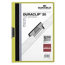 Папка с клипом Durable Duraclip, до 30 листов, А4, ПВХ