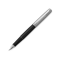 Ручка перьевая Parker Jotter Core Black CT, толщина линии М, нержавеющая сталь