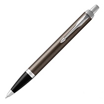 Ручка шариковая Parker IM Metal Core Dark Espresso CT, толщина линии F, хром (S0856490)