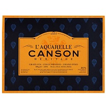 Блок бумаги для акварели Canson Heritage, среднее зерно, склеенный, 300 гр/м2, 31 x 41 см, 20 листов