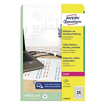 Этикетки для проводов Avery Zweckform, 60 x 40 мм, 24 штуки на листе, 20 листов