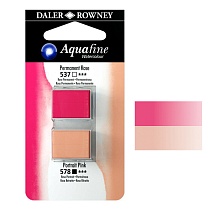 Набор красок акварельных Daler Rowney Aquafine Half Pan Blister Sets, в кюветах, 2 штуки