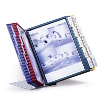 Демосистема настольная Durable Vario Desk Unit, 20 демопанелей, табуляторы, метал, ПВХ Демосистема настольная Durable Vario Desk Unit, 20 демопанелей, табуляторы, метал, ПВХ