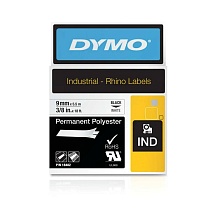 Картридж c полиэстровой лентой для принтеров Dymo Rhino, черный шрифт, 5.5 м х 9 мм