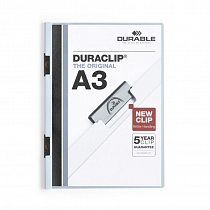 Папка с клипом Durable Duraclip, до 60 листов, А3, ПВХ