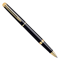 Ручка-роллер Waterman Hemisphere Mars Black GT, толщина линии F, позолота 23К