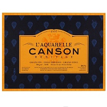 Блок бумаги для акварели Canson Heritage, склеенный, 100% хлопок, 300 гр/м2, 23 x 31 см, 20 листов