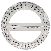 Транспортир 360° Domingo Ferrer, длина 10 см
