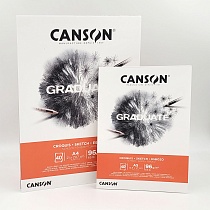 Альбом Canson Graduate Sketching, мелкое зерно, склеенный, 96 гр/м2, 40 белых листов