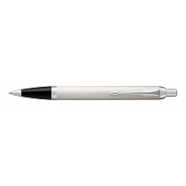 Ручка шариковая Parker IM Metal White CT, толщина линии M, хром