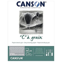 Альбом для графики Canson C a Grain, мелкое зерно, склейка, 250 гр/м2, А4, 30 листов