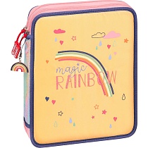 Пенал для пишущих принадлежностей Brunnen Magic Rainbow XXL, с наполнением, 23 x 19 x 4 см