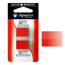 Набор красок акварельных Daler Rowney Aquafine Half Pan Blister Sets, в кюветах, 2 штуки