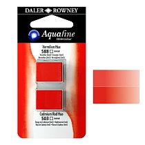 Набор красок акварельных Daler Rowney Aquafine Half Pan Blister Sets, в кюветах, 2 штуки