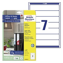 Этикетки для корешков папок Avery Zweckform, белые, 38 х 192 мм, 7 штук на листе, 10 листов