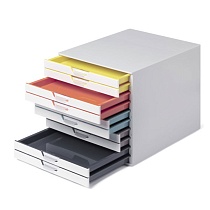 Бокс для документов Durable Varicolor Mix, A4, С4, Folio и Letter, 10 выдвижных ящиков, ABS-пластик