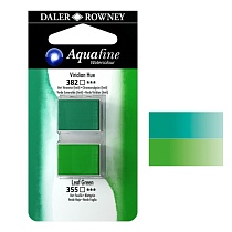 Набор красок акварельных Daler Rowney Aquafine Half Pan Blister Sets, в кюветах, 2 штуки