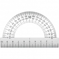 Транспортир 180° Domingo Ferrer, длина 10 см