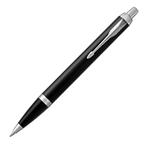 Ручка шариковая Parker IM Metal Black CT, толщина линии M, хром (S0856430)