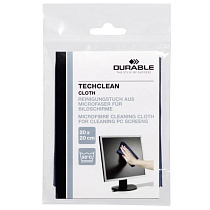 Салфетка тканевая Durable Techclean, из микрофибры, 200 х 200 мм