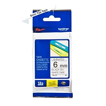 Картридж brother tze 211 с лентой 6 мм х 8 м, пластик, черный шрифт