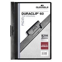 Папка с клипом Durable Duraclip, до 60 листов, А4, ПВХ