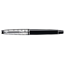 Ручка перьевая Waterman Expert Deluxe Black CT, толщина линии F,  палладий