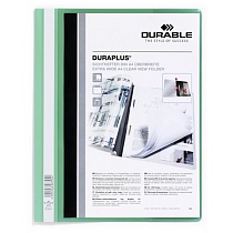 Папка-скоросшиватель для документов Durable Duraplus, с прозрачной обложкой, А4+, ПВХ