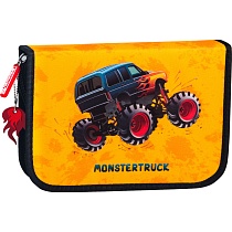 Пенал школьный Brunnen Monstertruck, с наполнением, 19.5 х 13.5 х 3.5 см