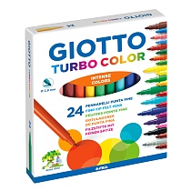 Набор фломастеров цветных Giotto Turbo Color, 2.8 мм, 24 цвета