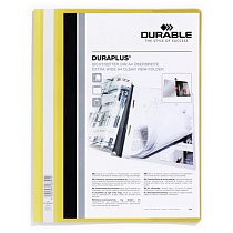 Папка-скоросшиватель для документов Durable Duraplus, с прозрачной обложкой, А4+, ПВХ