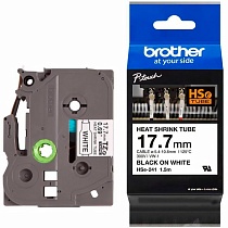 Термоусадочная трубка brother hse 241, 17.7 мм x 1.5 м, черный шрифт