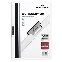 Папка с клипом Durable Duraclip, до 30 листов, А4, ПВХ