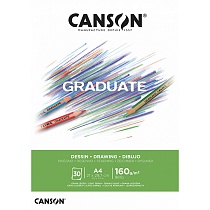 Альбом для масла и акрила Canson Graduate, мелкое зерно, склеенный, 160 гр/м2, 30 листов