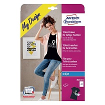 Пленка для перевода на ткань Avery Zweckform My Design, матовая, А4, 4 листа