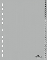 Разделитель цифровой 1-31 Durable, А4, на 31 раздел, перфорация, полипропилен